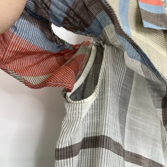 Sea New York Plaid Ruffle Off The Shoulder Blouse Women's size 2 - Picture 4 of 12